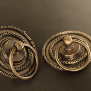 Handel Pintu Tarik Kuningan Bundar Klasik